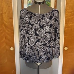 Michael Kors long sleeve peasant top